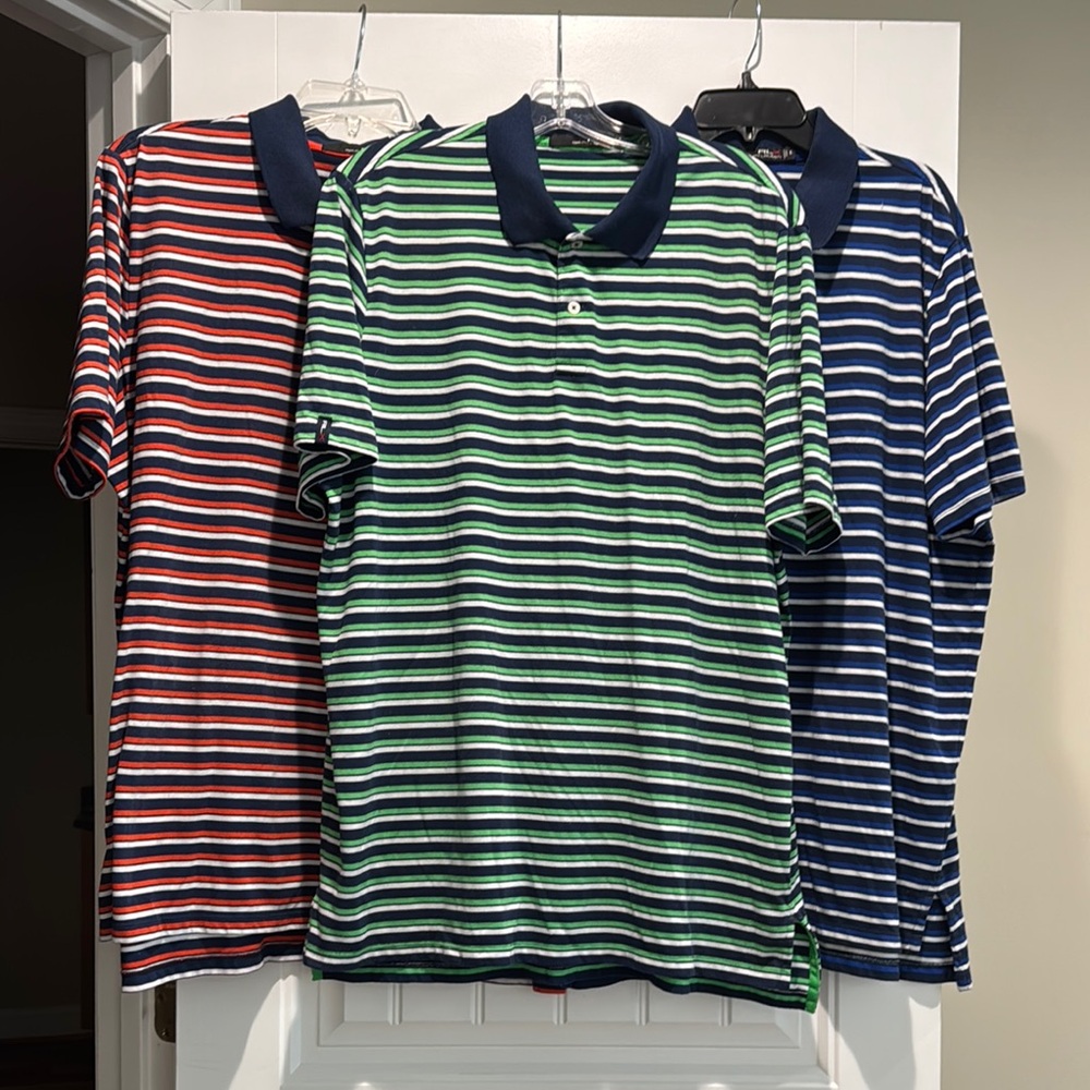 Ralph Lauren RLX striped Trio of polo shirts all 3 size XL